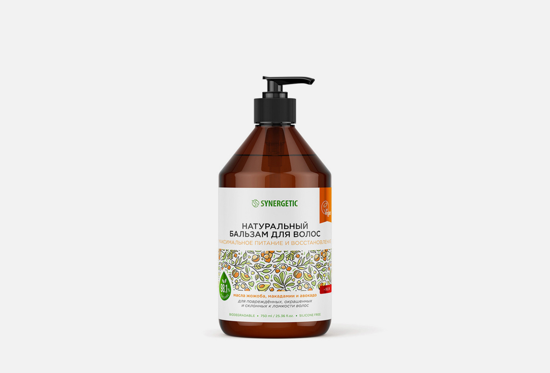 

бальзам для волос SYNERGETIC, Максимальное питание и восстановление 750 мл
