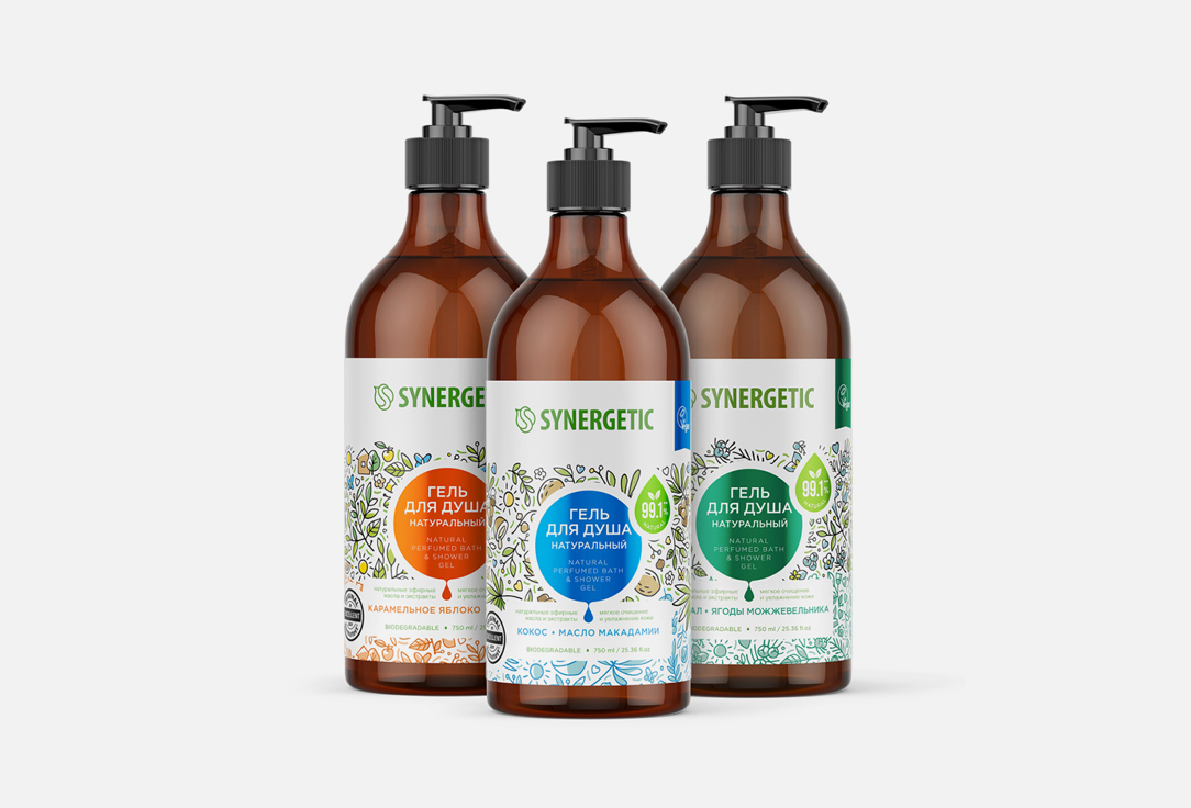 

Набор для душа SYNERGETIC, Ассорти 3 шт