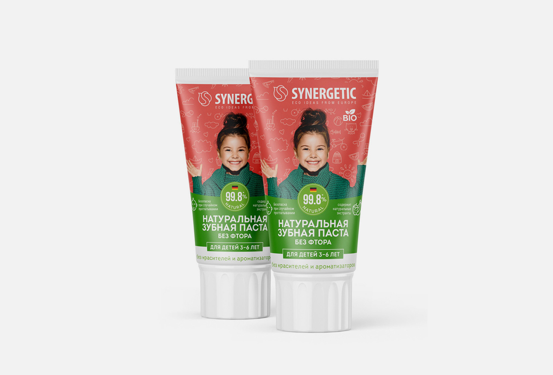 

Набор зубных паст SYNERGETIC, Клубничка и банан 1 шт