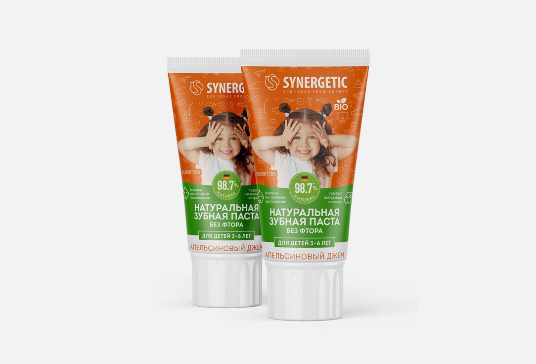 

Набор зубных паст SYNERGETIC, Апельсиновый джем 1 шт