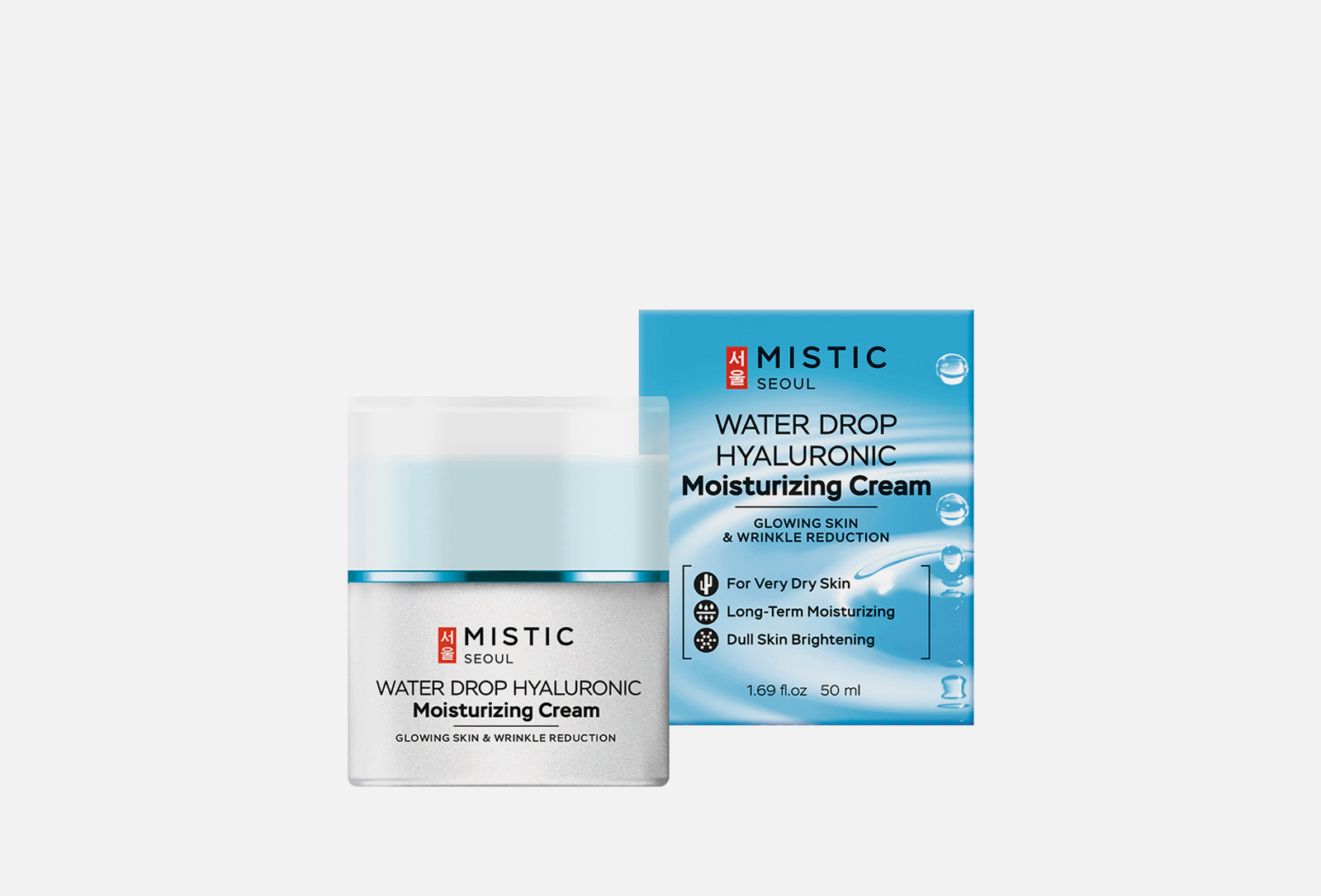 MISTIC Увлажняющий крем для лица Water Drop Hyaluronic 50 мл — купить в ...
