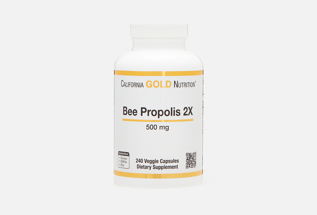 Экстракт пчелиного прополиса CALIFORNIA GOLD NUTRITION 500 мг в капсулах 240 шт бад антистресс california gold nutrition lemon balm экстракт мелиссы 60 шт
