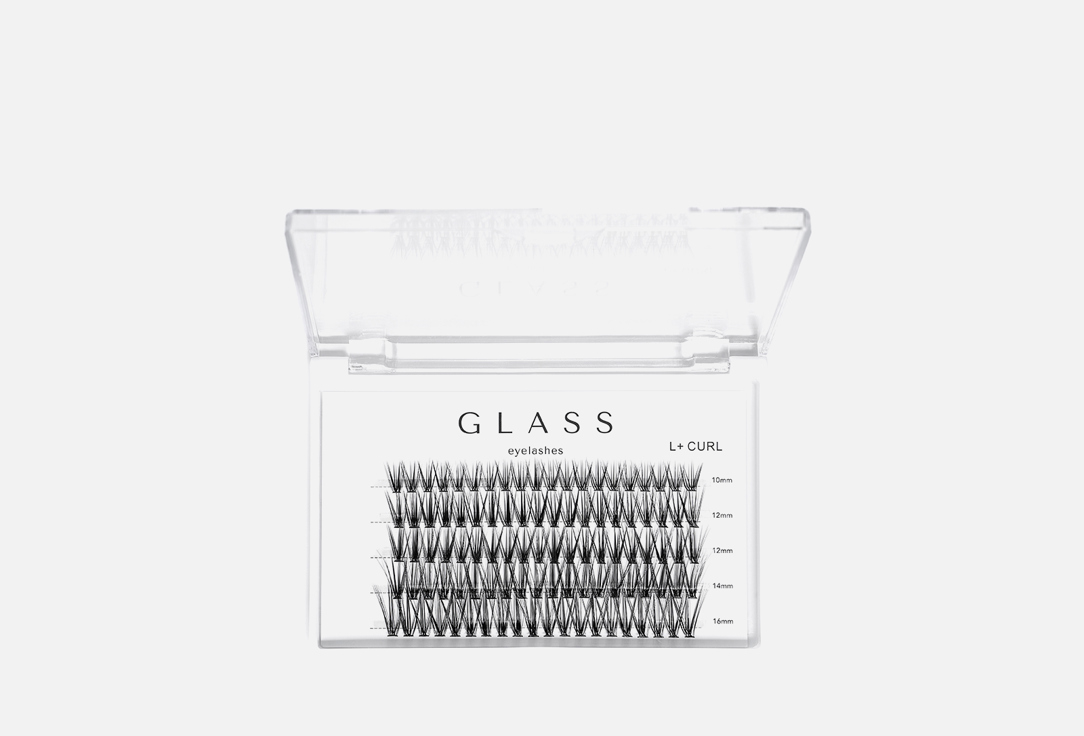Ресницы для стрелки изгиб Л+ GLASS EYELASHES eyelashes l+ curl 10-16 mm mix 