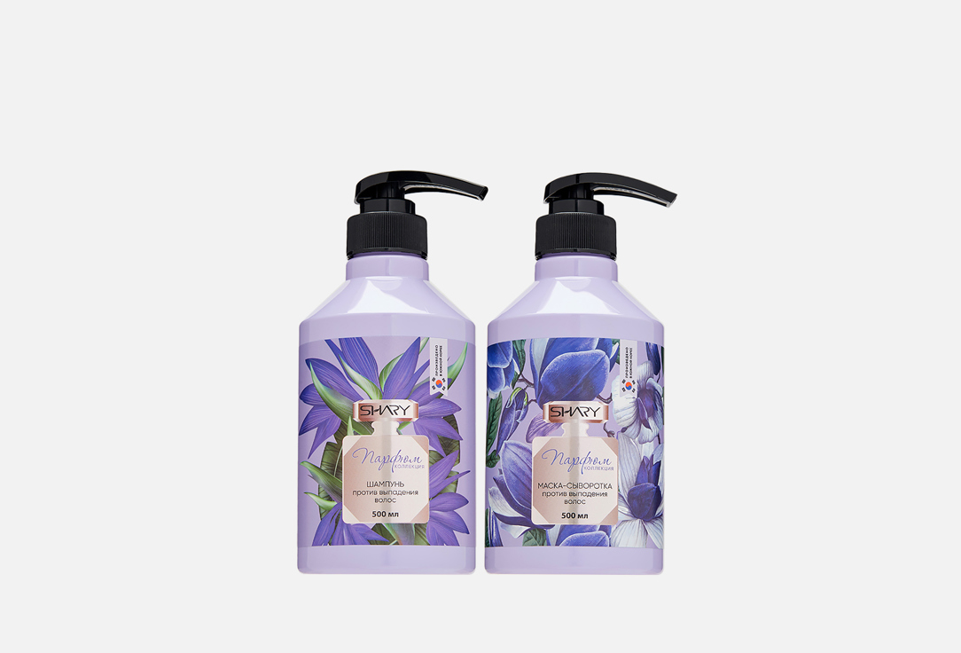 

Набор для волос: Укрепляющая маска-сыворотка + Укрепляющий шампунь против выпадения волос SHARY, With caffeine 2 шт