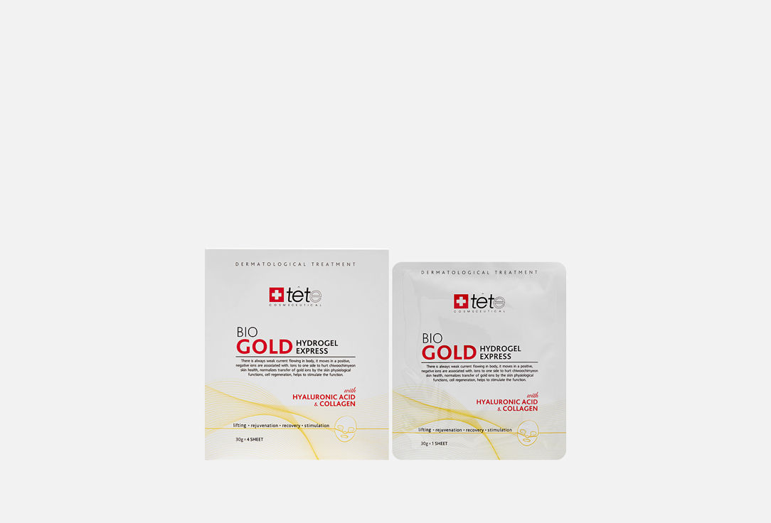 

Набор масок для лица TETE COSMECEUTICAL, Gold Hydrogel Mask 4 шт