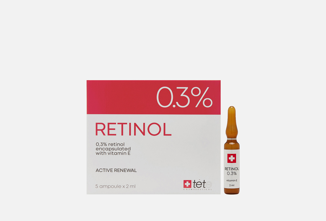 

Ампульный концентрат для лица TETE COSMECEUTICAL, RETINOL ampoule 0.3% % 5 шт