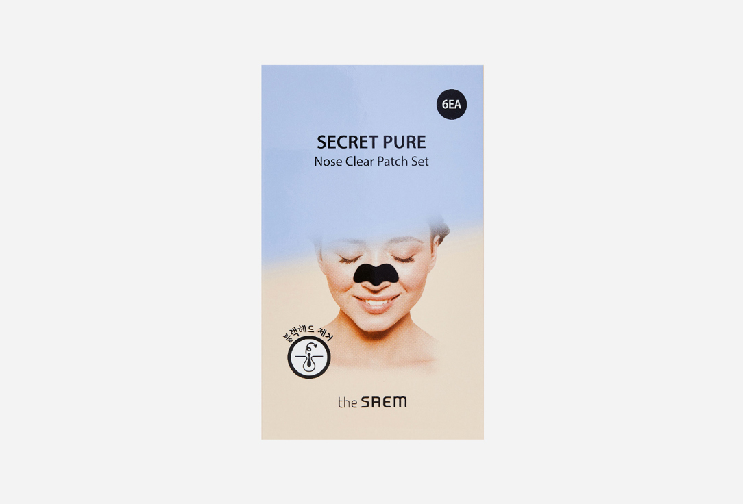 Маска-патч для носа THE SAEM Secret Pure Nose Clear 6 шт the saem патчи secret pure nose clear patch set от черных точек 50 г
