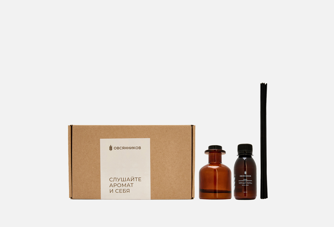

Ароматический диффузор с палочками ОВСЯННИКОВ, Черный перец 100 мл