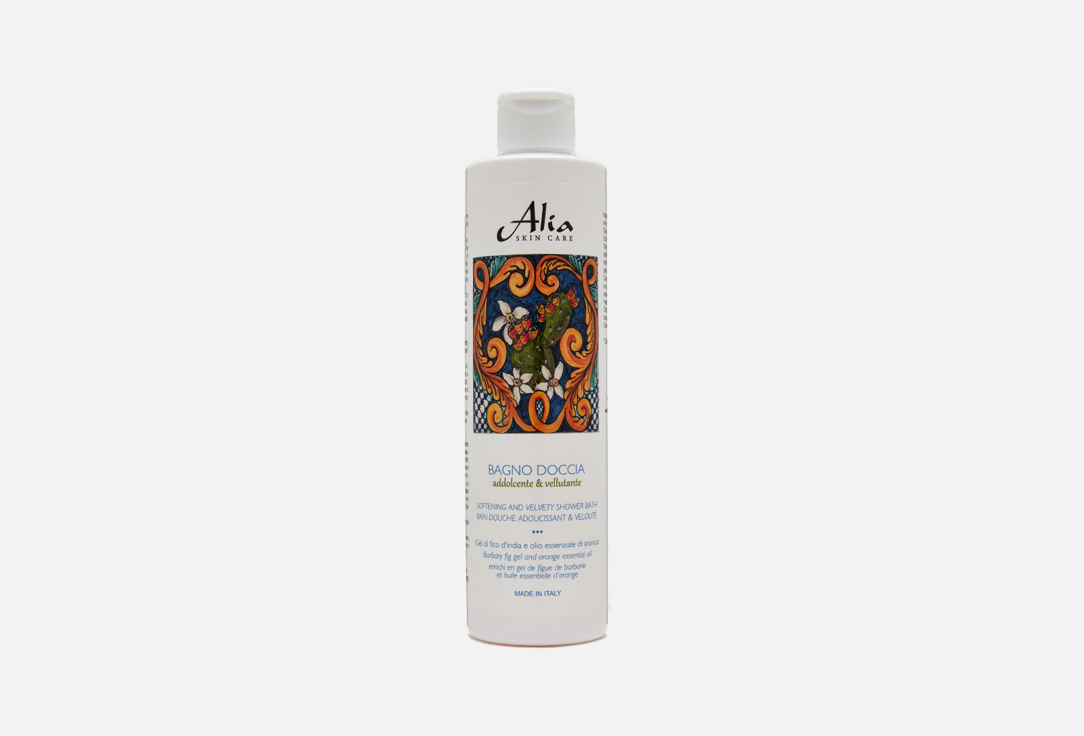 Смягчающий и увлажняющий гель для душа и ванны  ALIA SKIN CARE prickly pear & sweet orange oil 