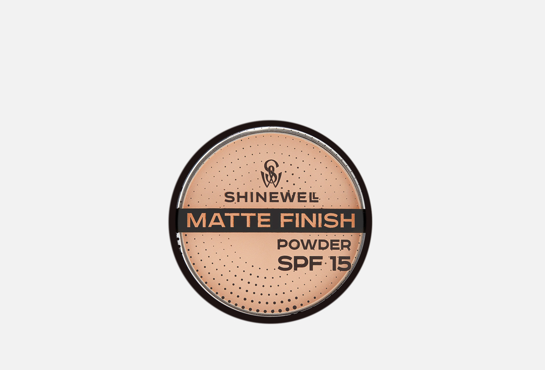 Пудра матирующая для лица, SPF 15  SHINEWELL Matte Finish Powder 02
