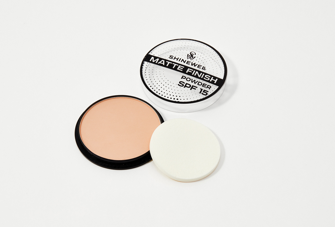 SHINEWELL Пудра матирующая для лица, SPF 15  Matte Finish Powder