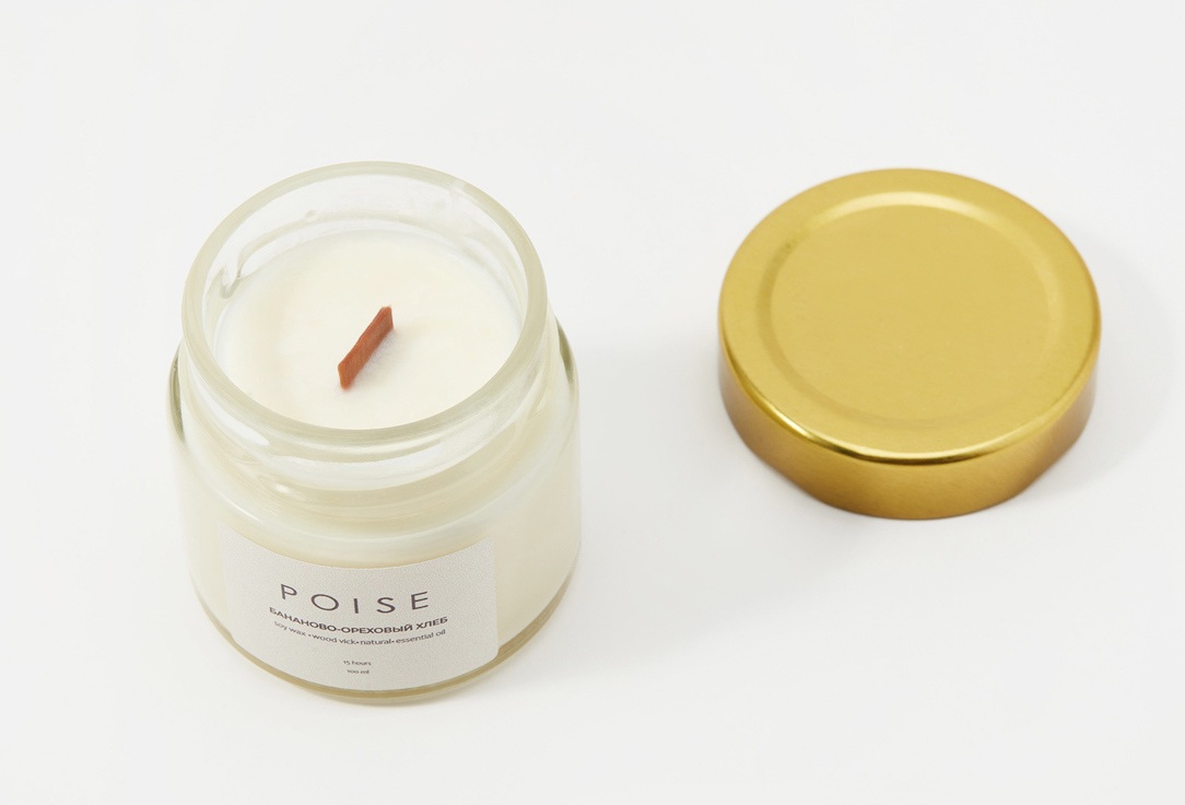 

Ароматическая свеча POISE, Белый, Миндаль вишня 100 мл