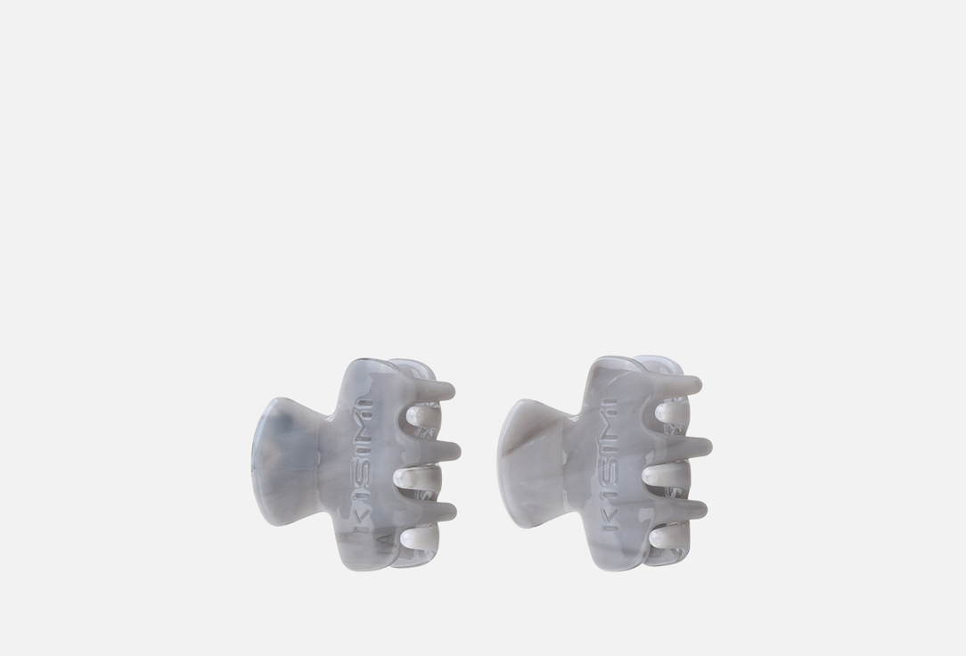 Изображение товара Крабики для волос KISIMI серый мрамор S