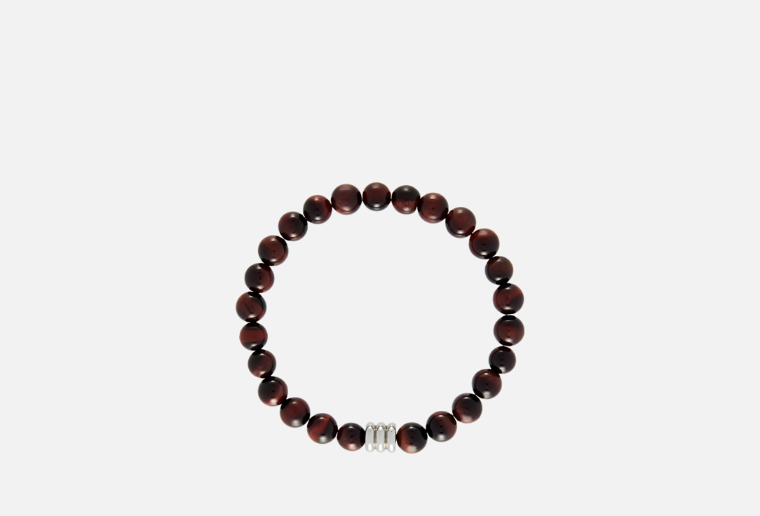 Men's bracelet made of bull's eye stone 1 шт