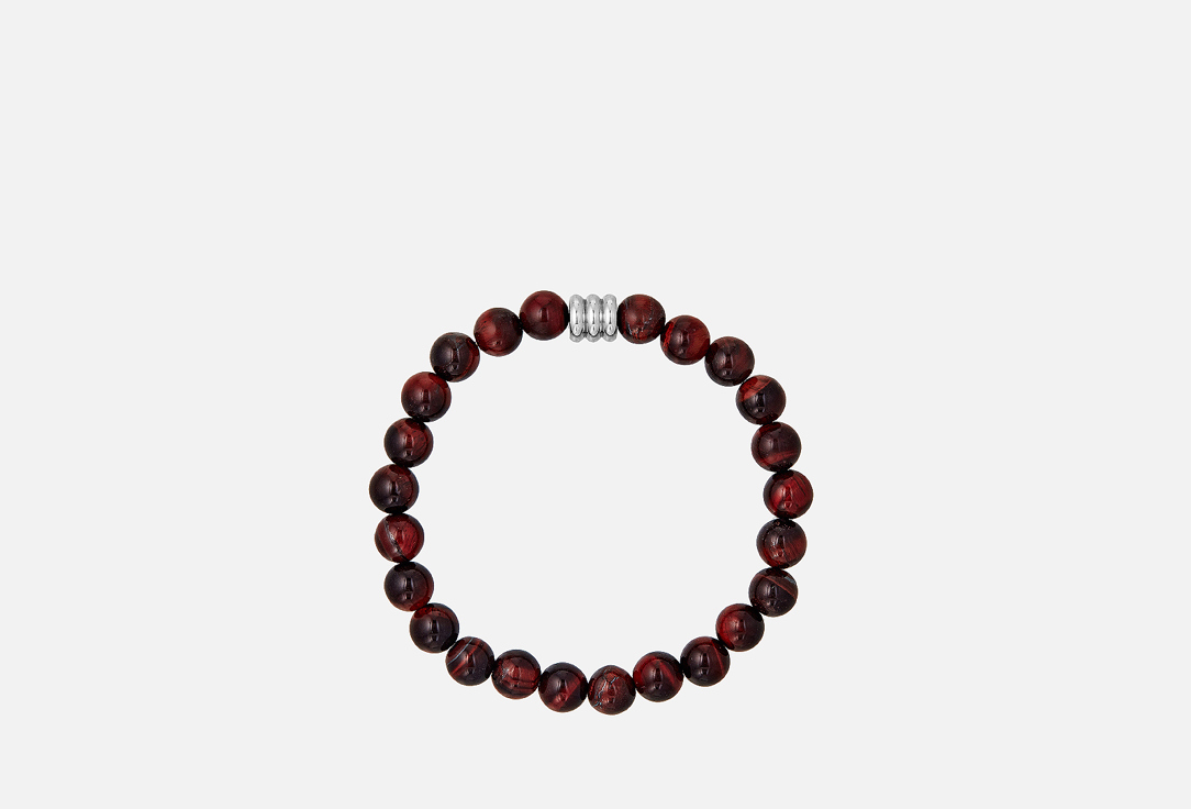 Изображение товара Мужской браслет из Бычьего глаза и нержавеющей стали 18 см стильный аксессуар