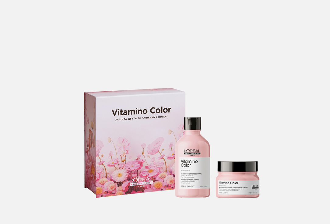 Подарочный Набор для волос L'OREAL PROFESSIONNEL Vitamino color 2 шт loreal serie expert shampoo 300ml vitamino color pink