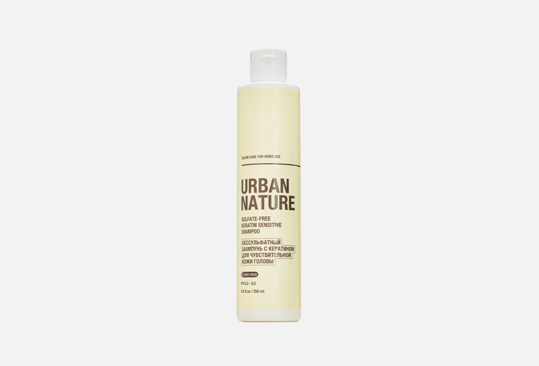 цена Бессульфатный шампунь для чувствительной кожи головы URBAN NATURE SULFATE-FREE 250 мл