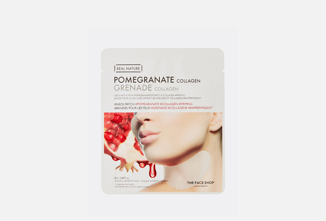 

Патч для упругости кожи шеи THE FACE SHOP, Real nature pomegranate collagen 1 шт