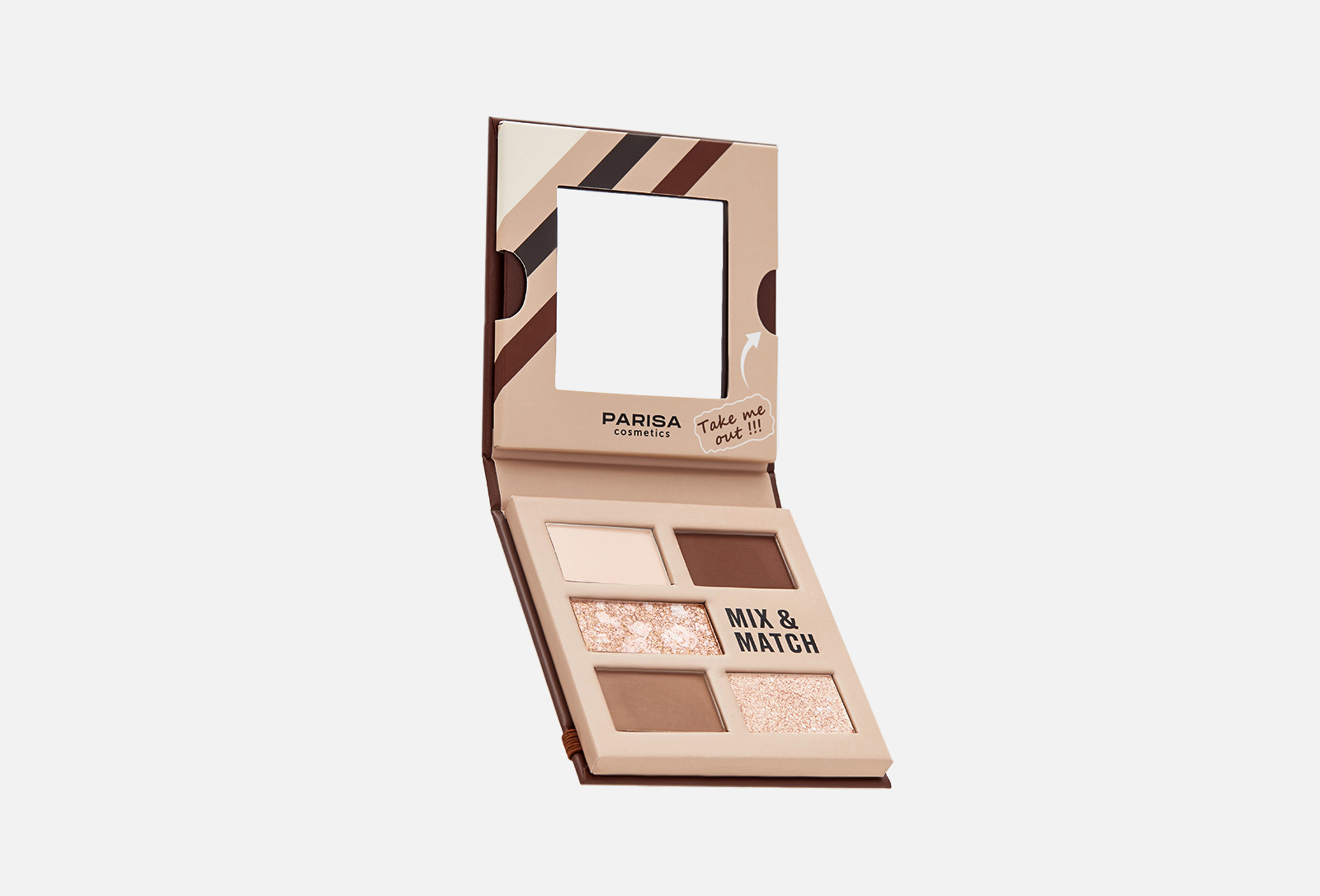 Parisa Cosmetics Набор теней для век Mix&Match 1, Brown 86 г