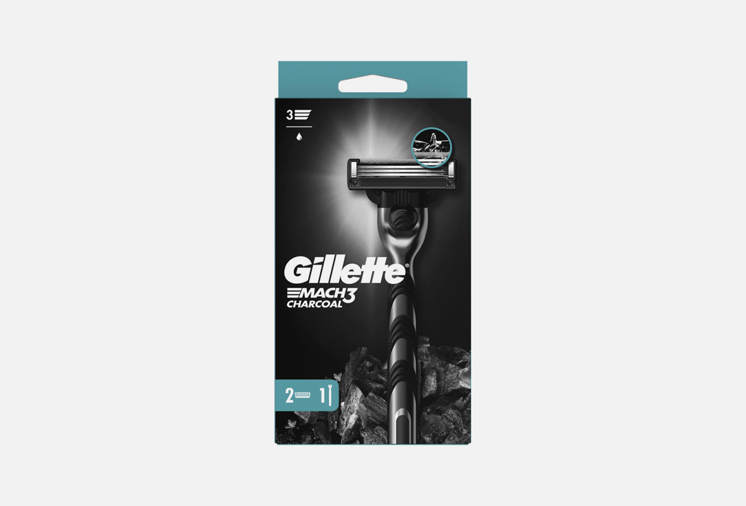 Бритва со сменными кассетами Gillette charcoal 