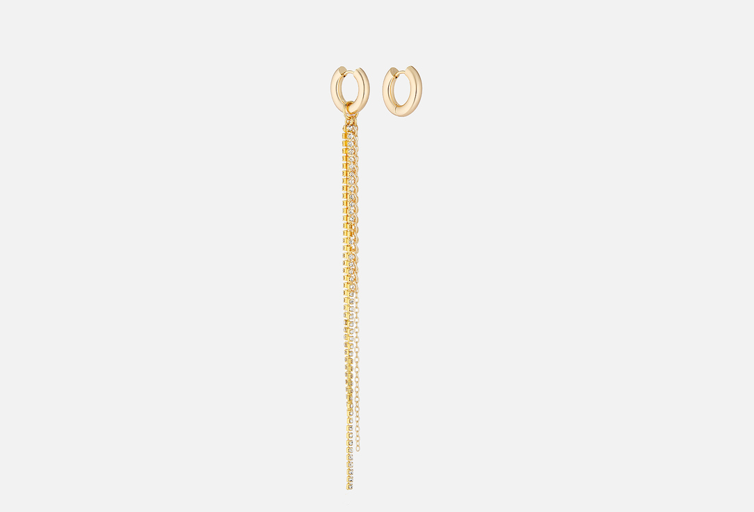 Серьги-кольца JEWEL4U HOOP Crystall G 2 шт
