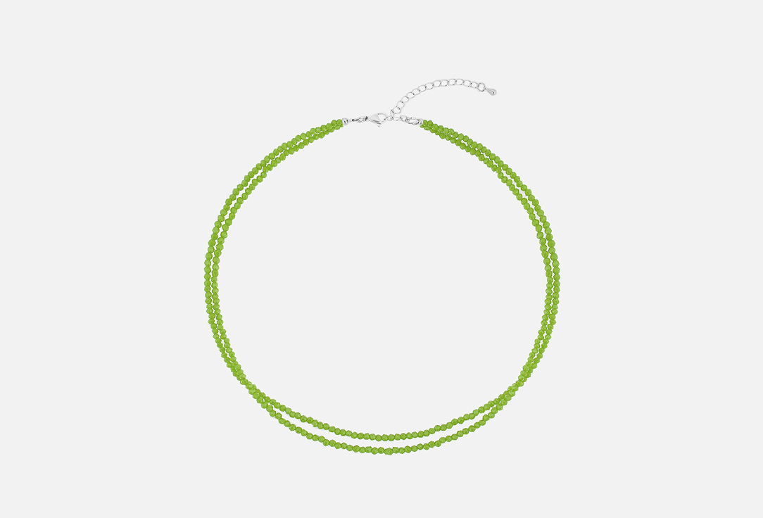 

Чокер две нитки JEWEL4U, Зеленый хрусталь 1 шт