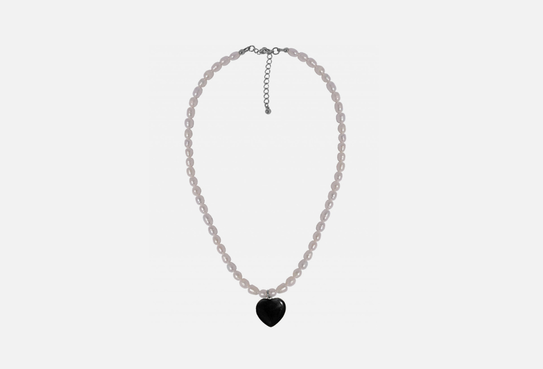 цена Ожерелье из жемчуга с подвеской JEWEL4U С подвеской сердце Black 1 шт