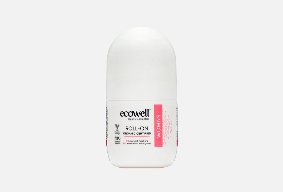 Органический шариковый дезодорант для женщин ECOWELL Organic roll-on for women 75 мл