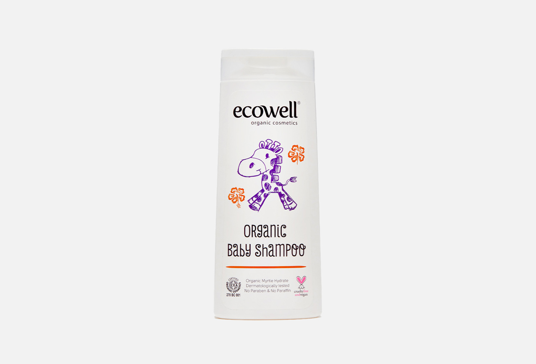 Детский шампунь ECOWELL Organic baby shampoo 300 мл пенка шампунь для новорожденных ecowell 300 мл