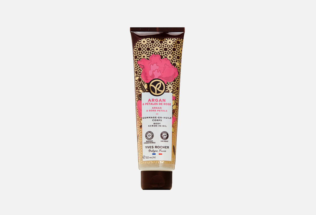 Изображение товара Масляный гоммаж для тела Yves Rocher Argan / Pétales de Rose Gommage Corps Argan & Pétales de Rose