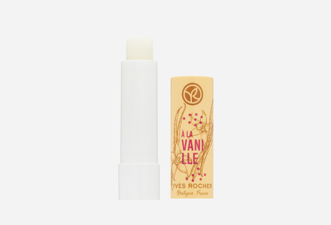 цена Питательный бальзам для губ YVES ROCHER Vanille Bourbon Baume à Lèvres Vanille 4.8 мл