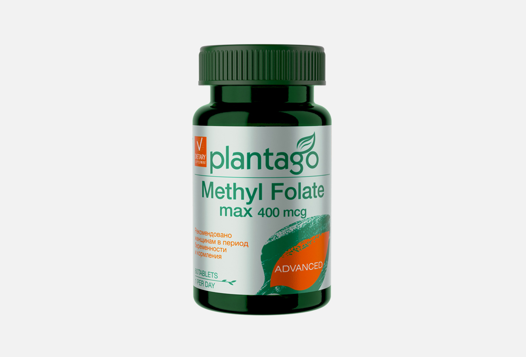Бад для поддержки сердечно-сосудистой системы Plantago Метилфолат кальция 400 мкг в таблетках 