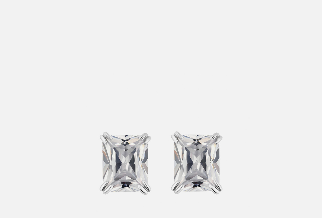 

Серьги серебряные ACSY, С фианитом BLANC 2 шт