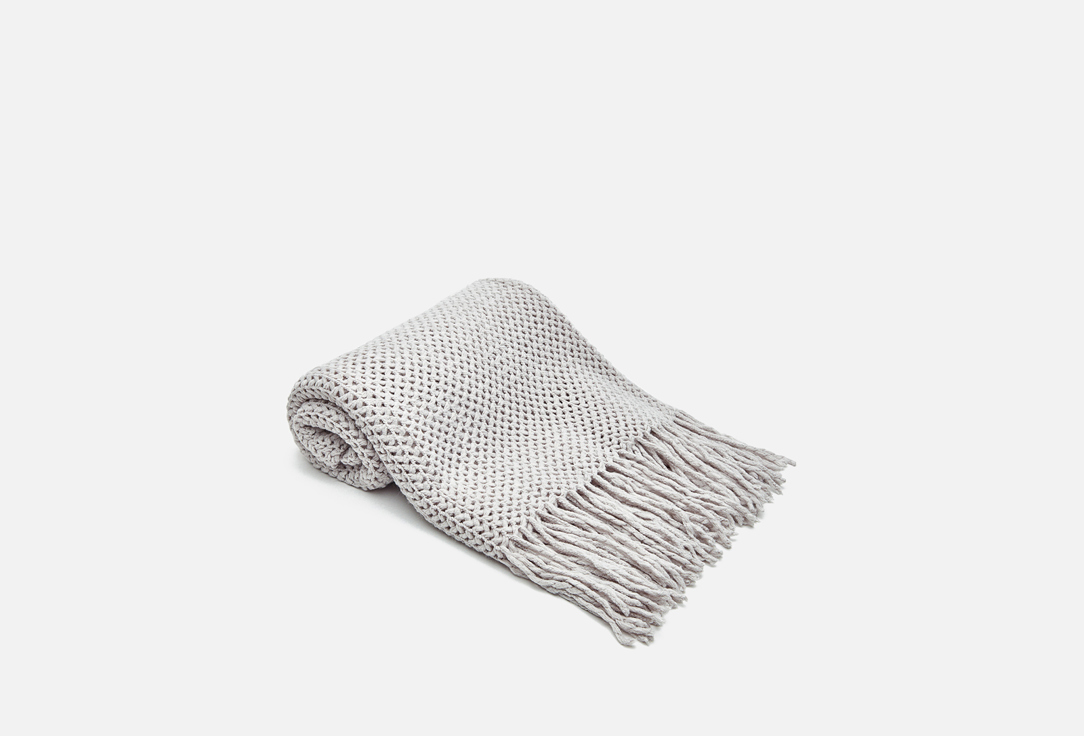 Плед  Towels by Shirokova Grandma`s gray Светло-серый