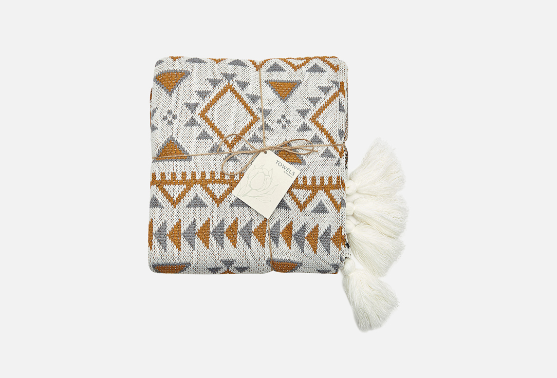 

Плед TOWELS BY SHIROKOVA, Принт, Fergana white 130 х 180 1 шт