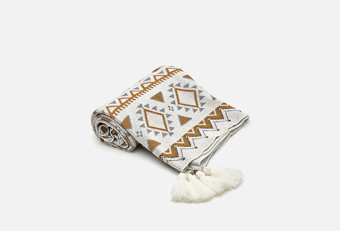 цена Плед TOWELS BY SHIROKOVA Fergana white 150 х 200 1 шт
