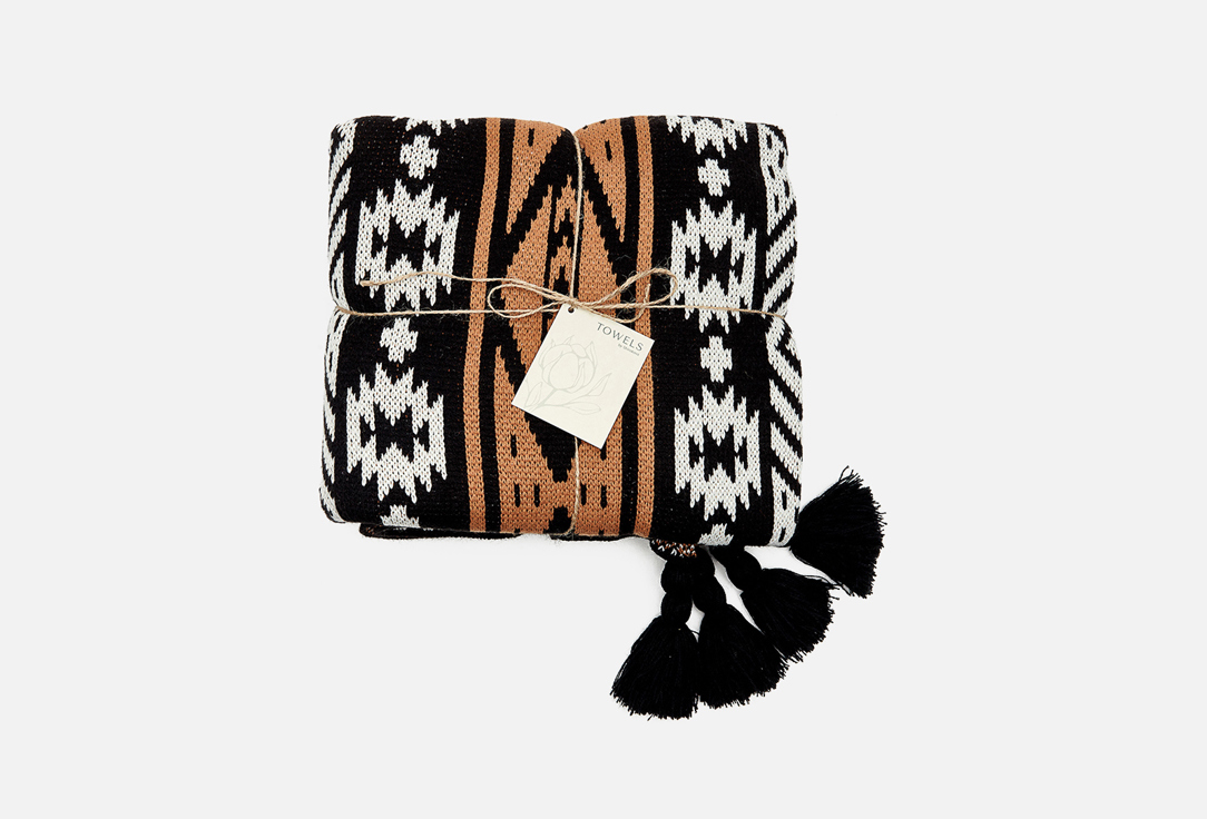 

Плед TOWELS BY SHIROKOVA, Черный, Fergana black 130х180 1 шт