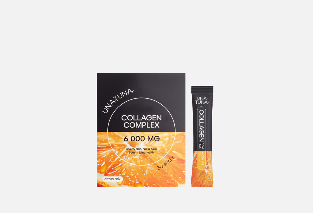БАД для красоты кожи Unatuna Citrus mix Коллаген гидролизованный 6000 мг в стиках 