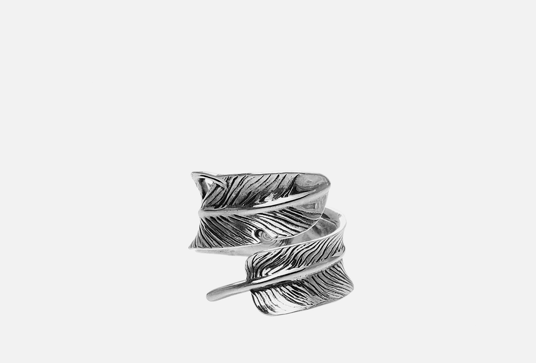 Кольцо серебряное Spiralis Feather Boho ring 