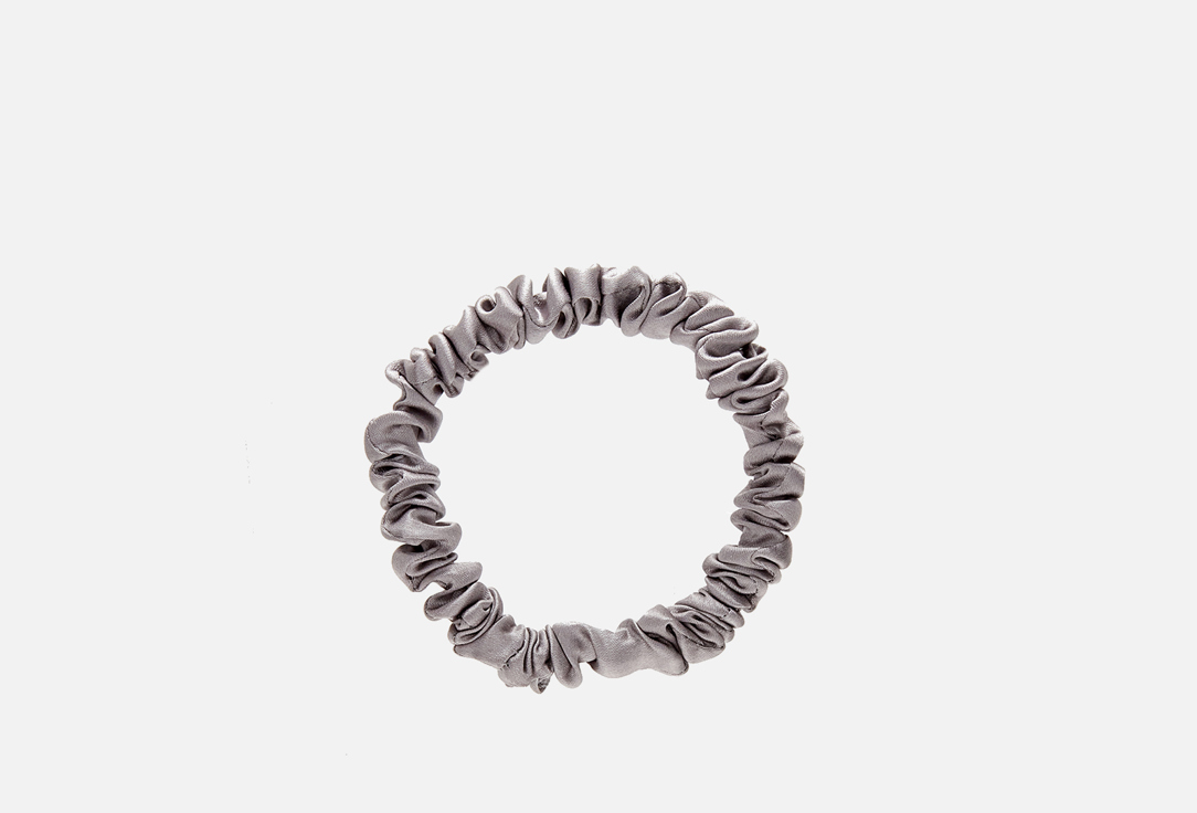 

Узкая шелковая резинка для волос 8 HORAS OF SILK, Silver 1 шт