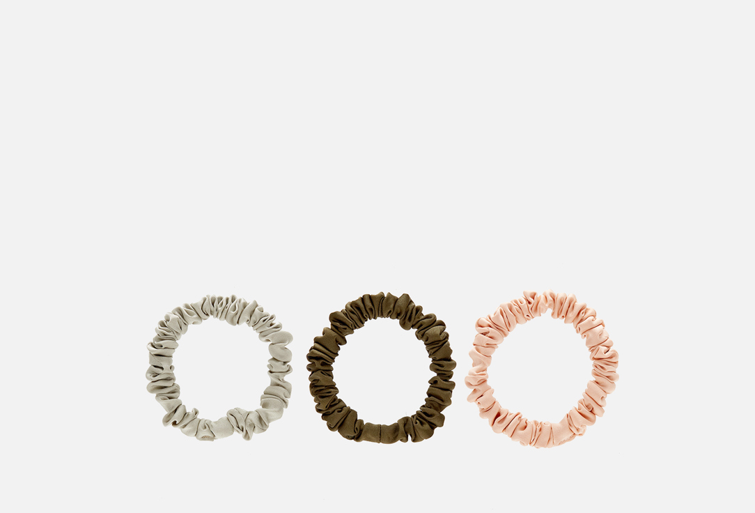 Изображение товара Набор из 3 узких резинок 8 Horas of silk Green, grey, powder