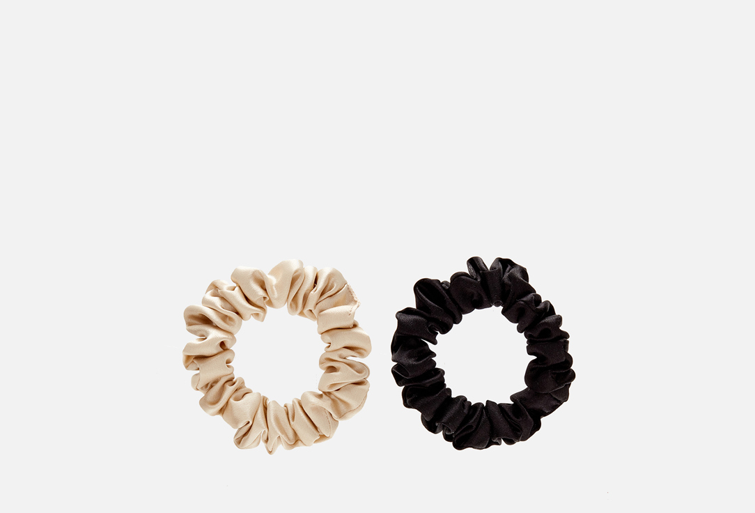 

2 средних шелковых резинки для волос 8 HORAS OF SILK, Midnight+Sand 2 шт