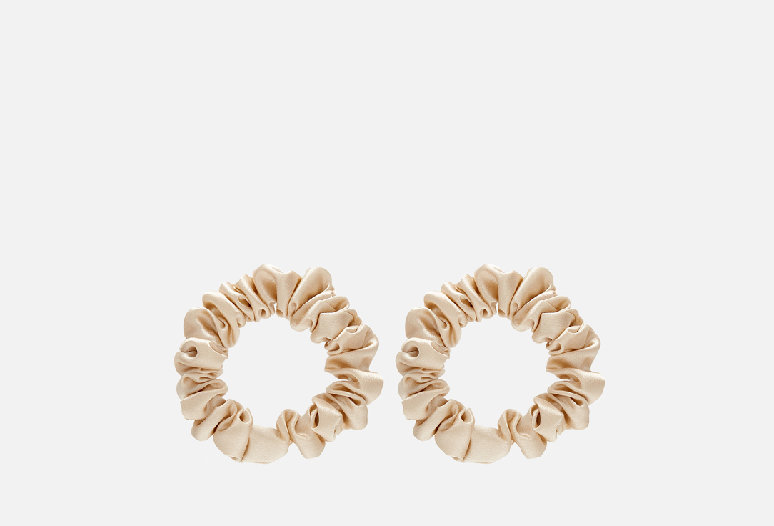 

2 средних шелковых резинки для волос 8 HORAS OF SILK, Sand 2 шт