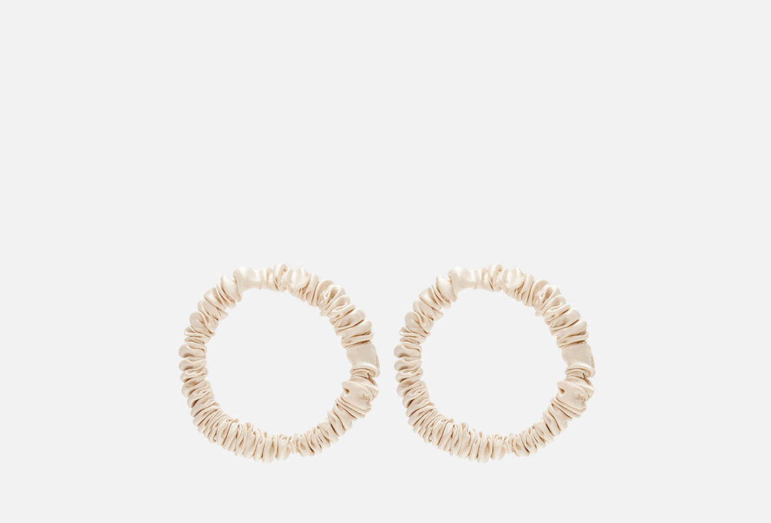 Изображение товара 3 узких шелковых резинки для волос 8 Horas of silk Sand