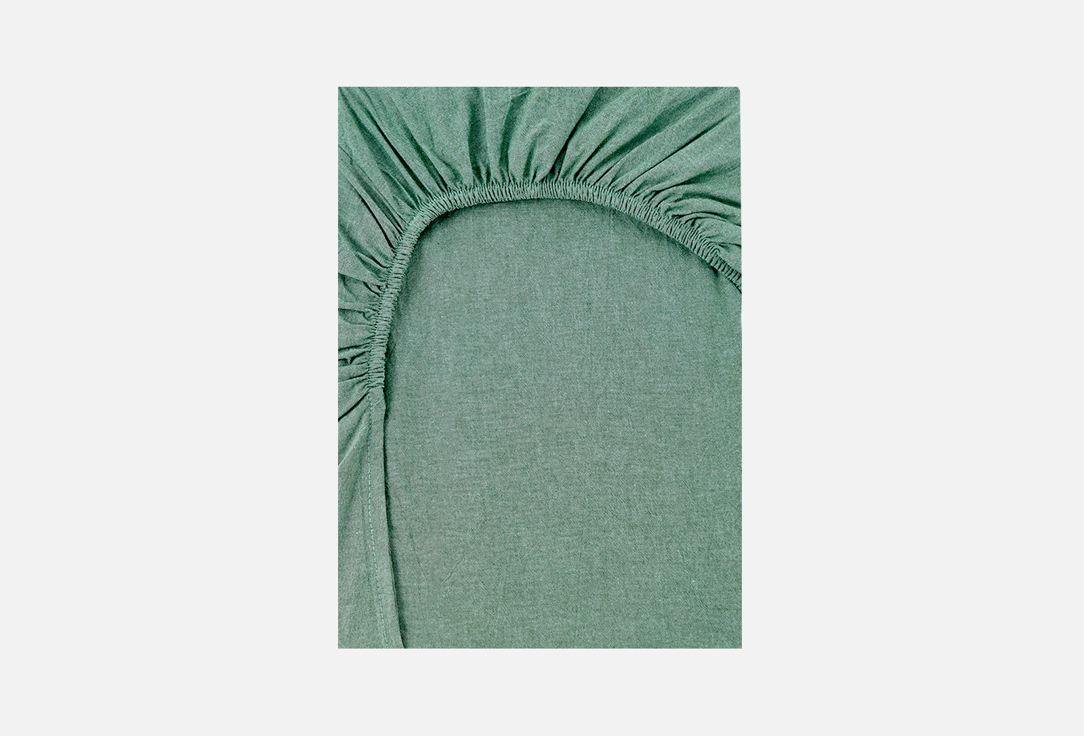 Изображение товара Простыня на резинке MORФEUS Melange Grass, 200x200x30