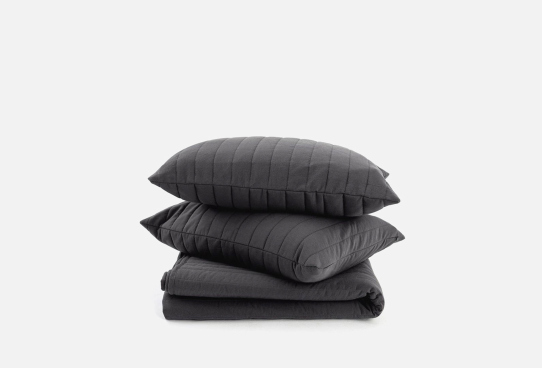 Комплект чехлов на подушки MORФEUS Delo graphite, черный, 50х70