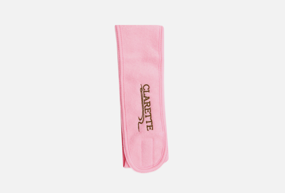 цена повязка для волос на липучке CLARETTE Розовая 1 шт