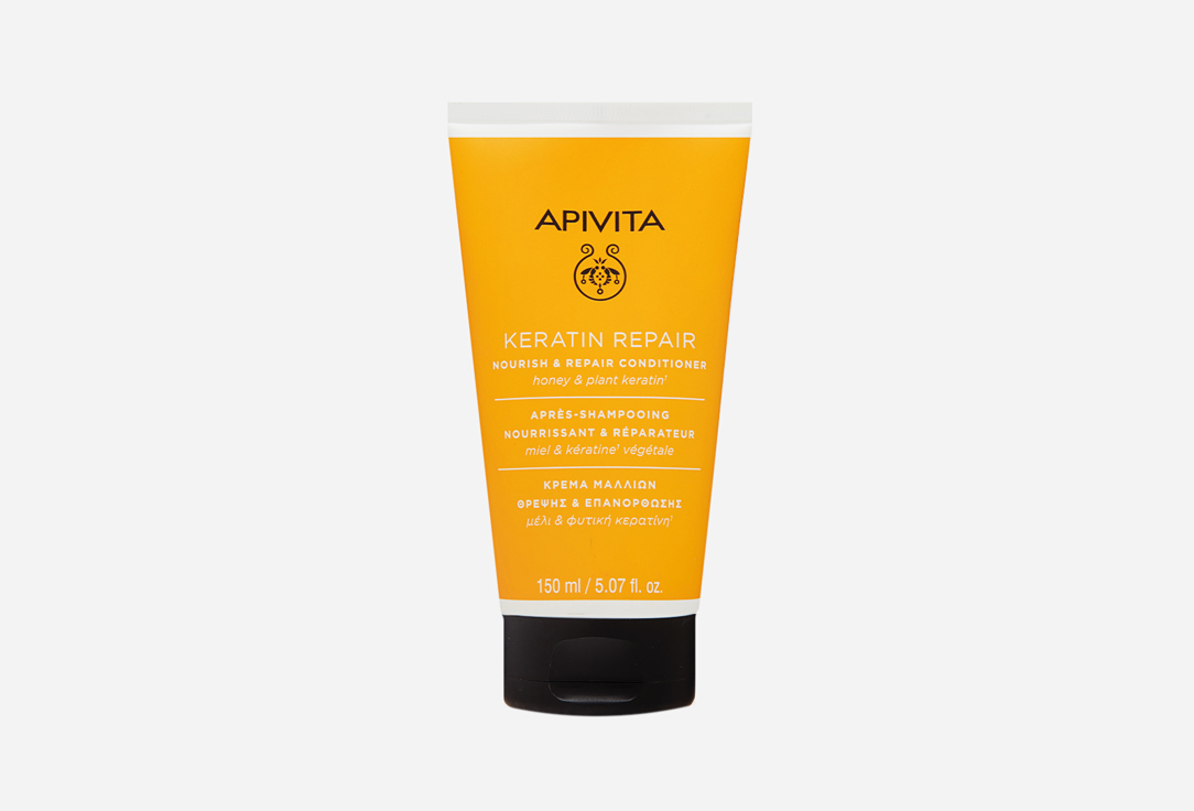 восстанавливающий кондиционер для волос APIVITA Honey & plant keratin 150 мл echos line питательный и восстанавливающий флюид на основе масла аргании 150мл