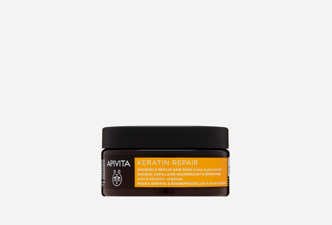 восстанавливающая маска для волос APIVITA honey & plant keratin 