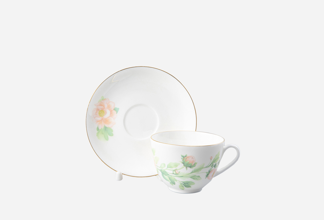 

Чайная пара ИМПЕРАТОРСКИЙ ФАРФОРОВЫЙ ЗАВОД, Принт, Нежный пион зеленый 250 мл